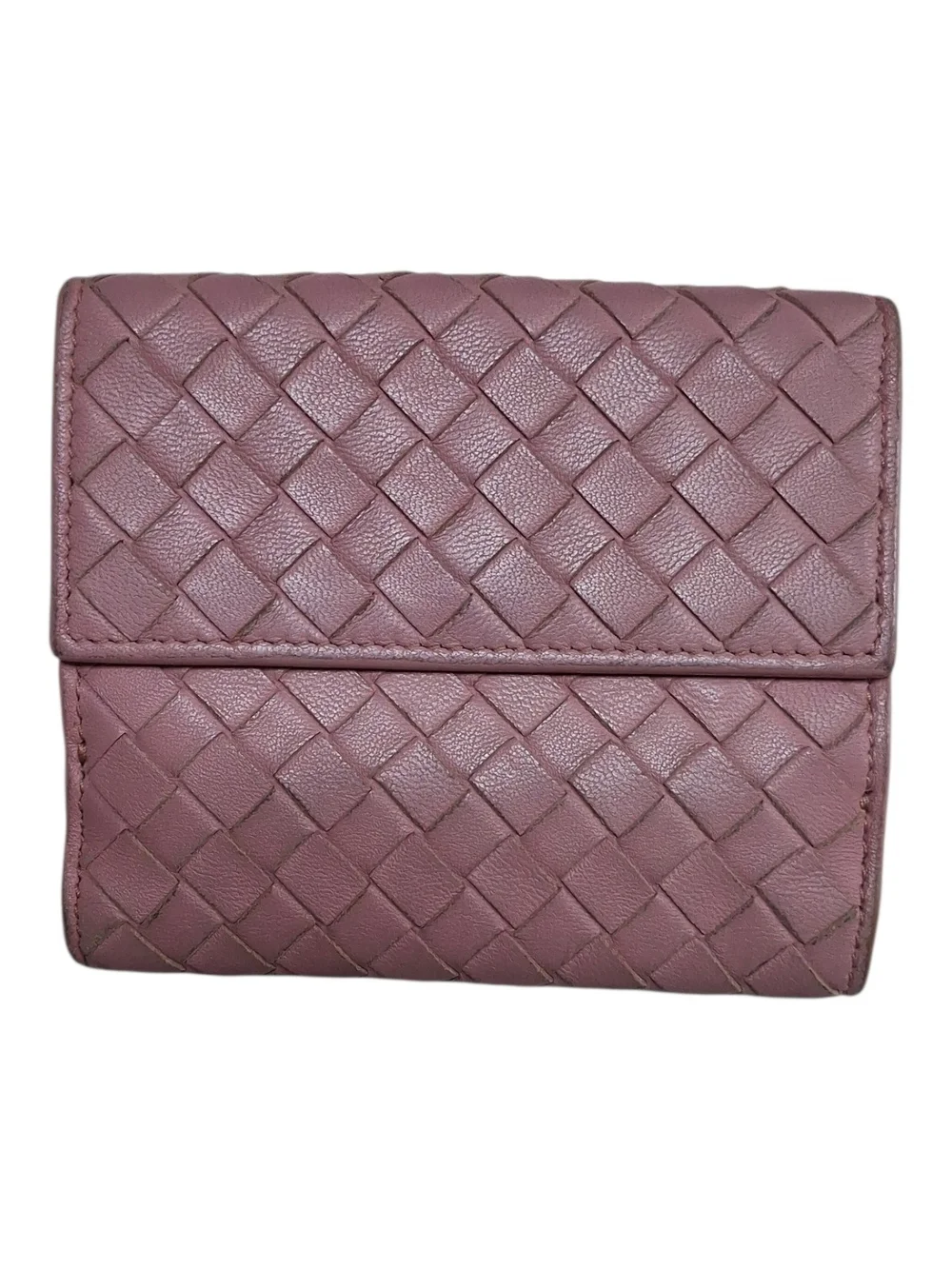 Bottega Veneta Intrecciato Leather Wallet - Mauve
